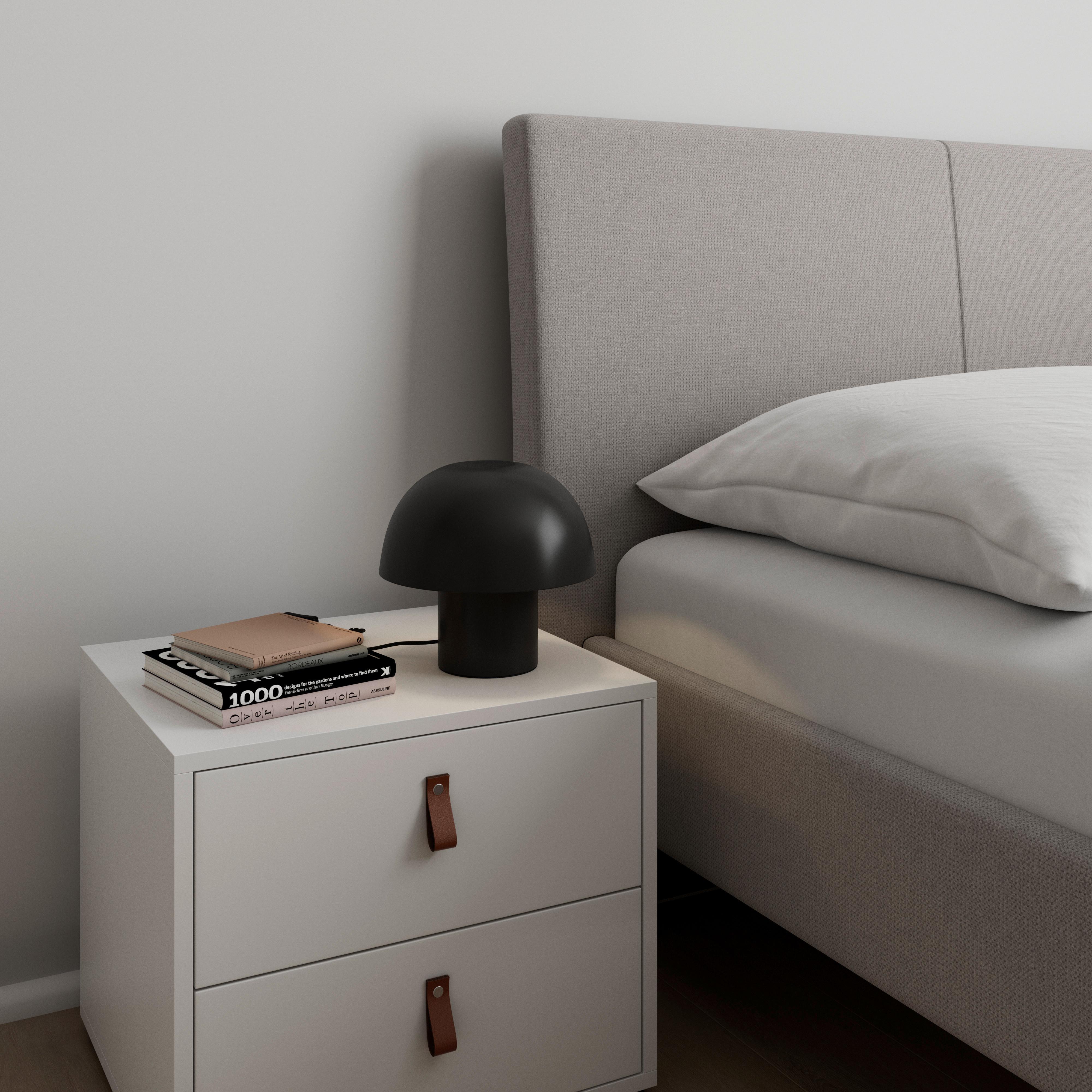 Tischleuchte Carla Schwarz max. 40 Watt - Schwarz, MODERN, Metall (22,5/22cm) - Bessagi Home