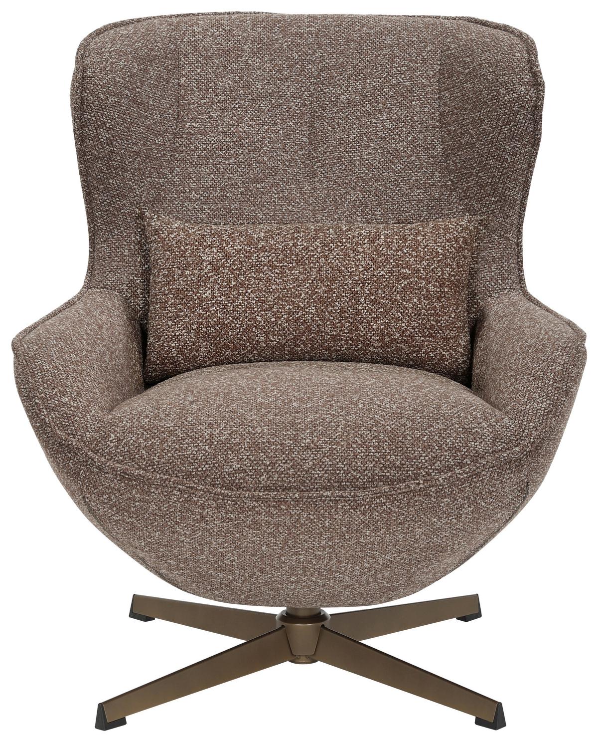 Fotelja Alba - brončane boje/smeđa, Moderno, metal/tekstil (76/94/87,5cm) - Mömax