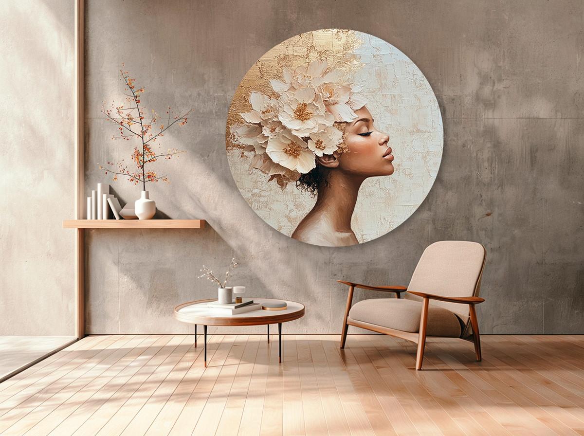 METALLBILD FLORAL DREAMS IN GOLDEN LIGHT - Hellbraun/Beige, Basics, Metall (120/0,3cm)