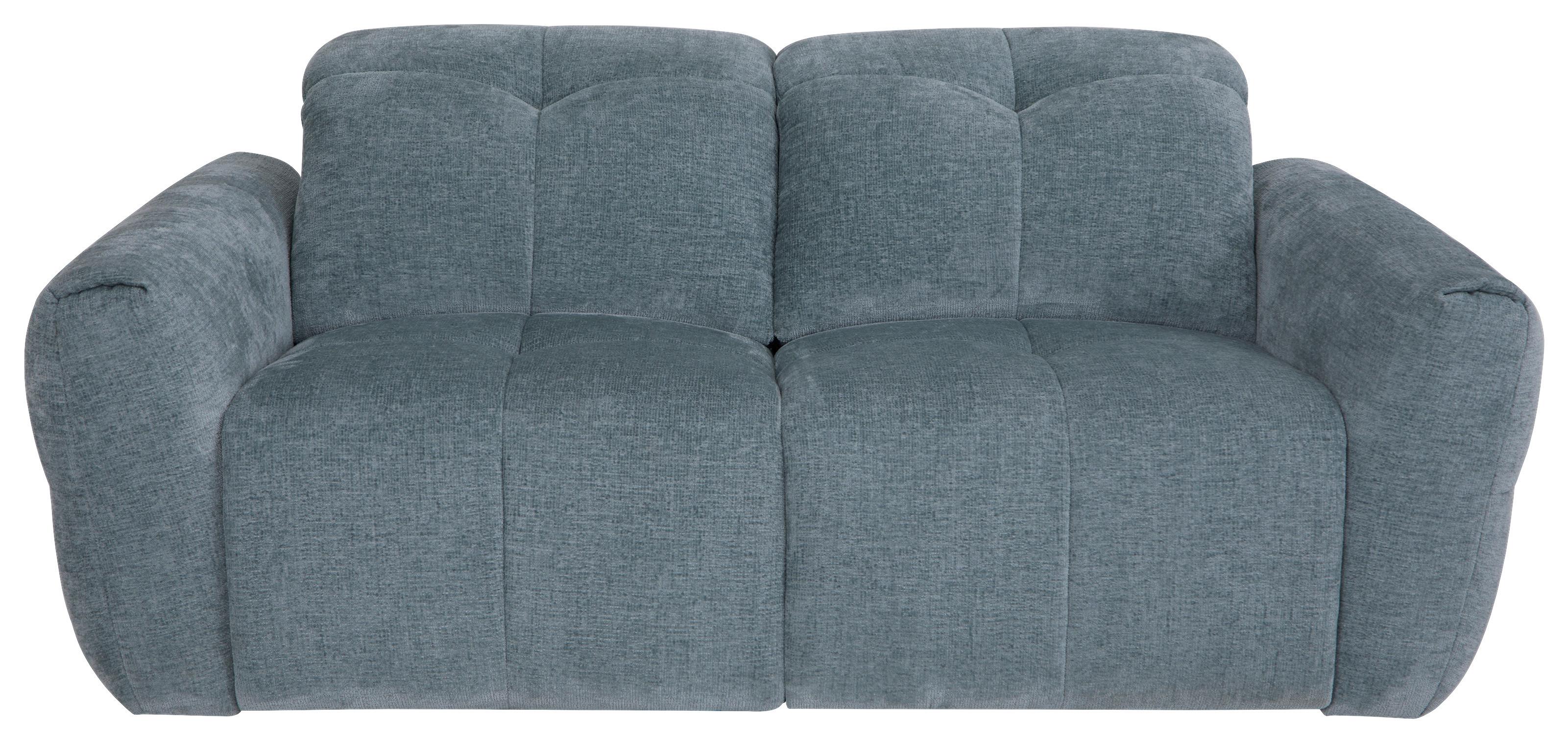 Dvosjed Luna - crna/svijetlo plava, Moderno, drvo/metal (192/80/105cm) - Mömax