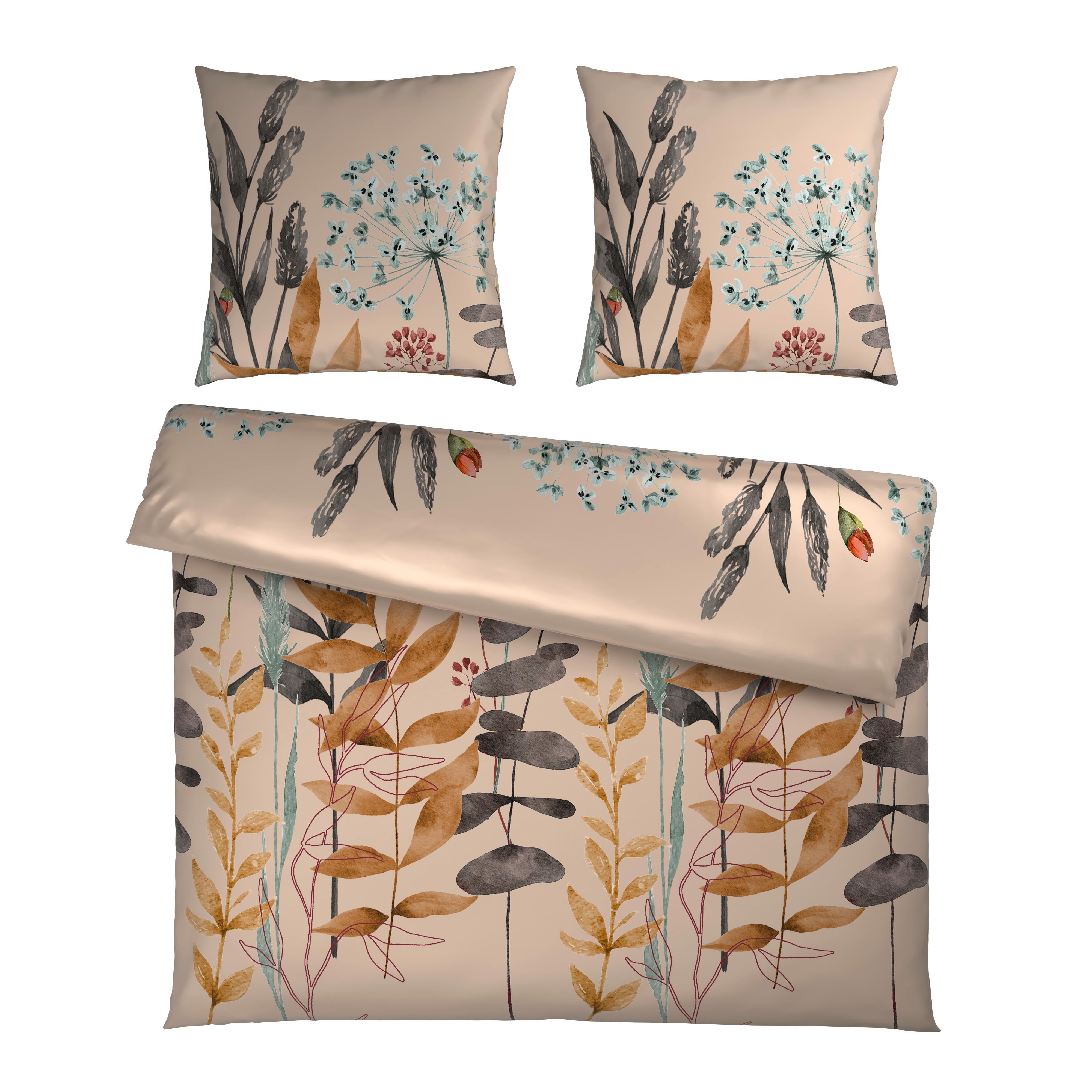 Bettwäsche Leavi XXL Beige ca. 200x200cm - Beige, MODERN, Textil (200/200cm) - Mömax