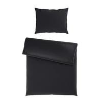 Ágyneműhuzat-garnitúra Pamutszatén Xenia Uni - fekete, Modern, textil (140/200cm) - Premium Living