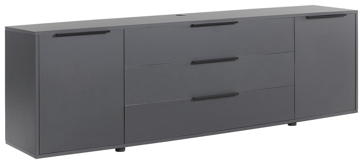 Lowboard in Anthrazit - Anthrazit, Modern (216/67cm) - Premium Living
