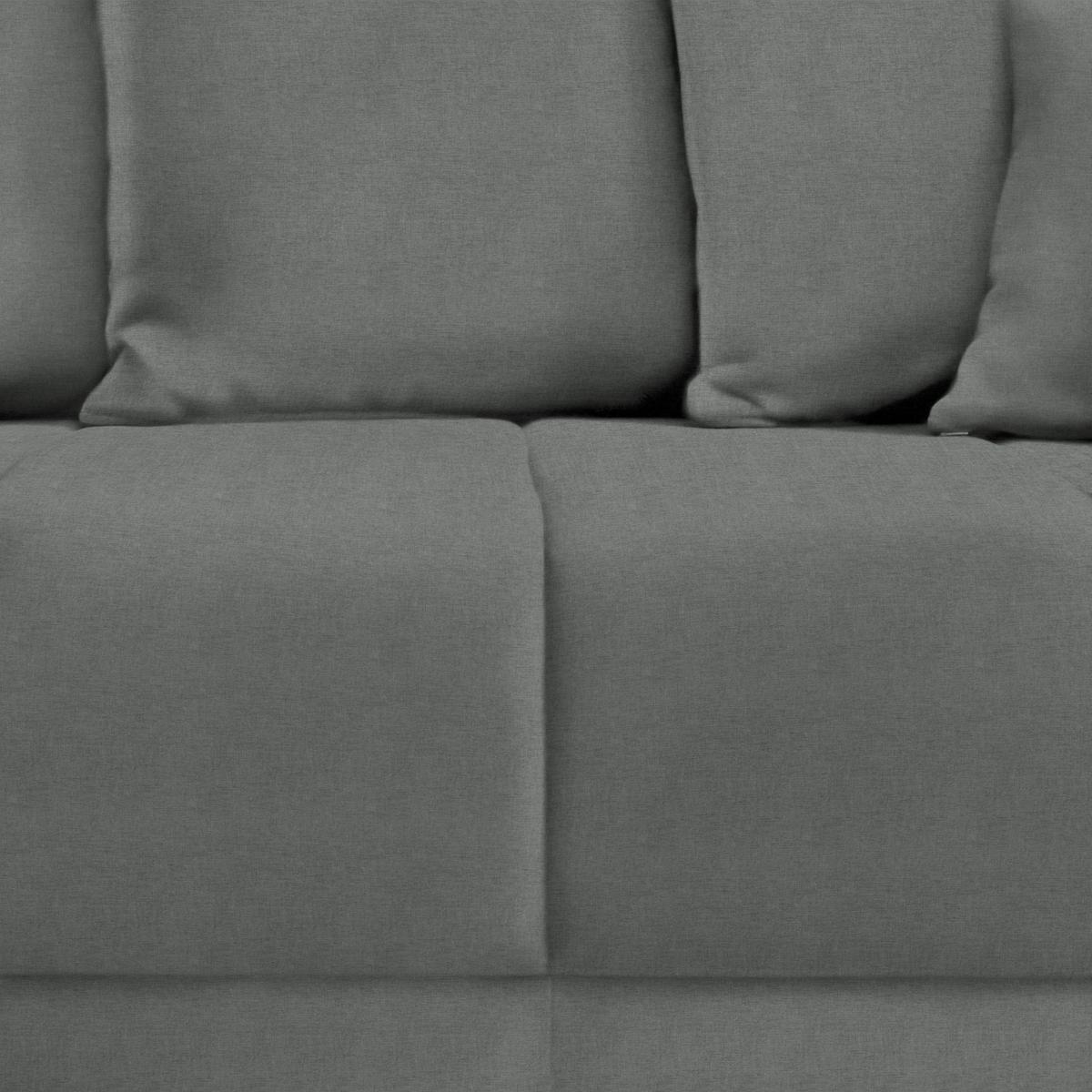 Ecksofa Alatri Graphitfarben - Graphitfarben/Schwarz, Modern, Kunststoff/Textil (289/90/176cm) - Based