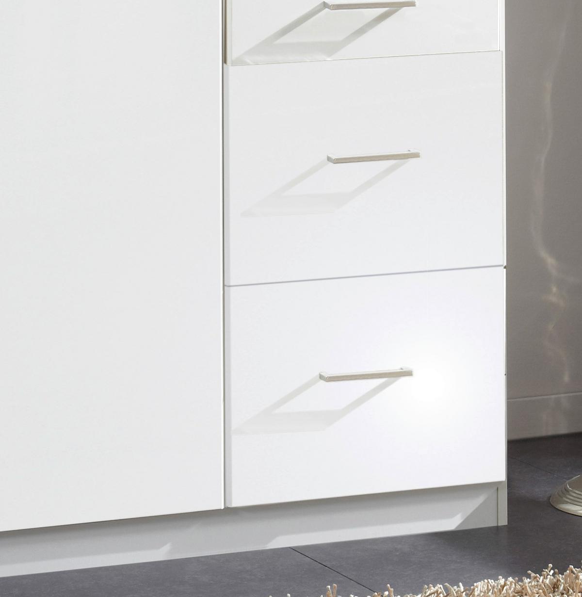 Ormar S Klasičnim Vratima Clack - bijela/srebrne boje, Basics, drvni materijal (91/199/58cm) - Modern Living