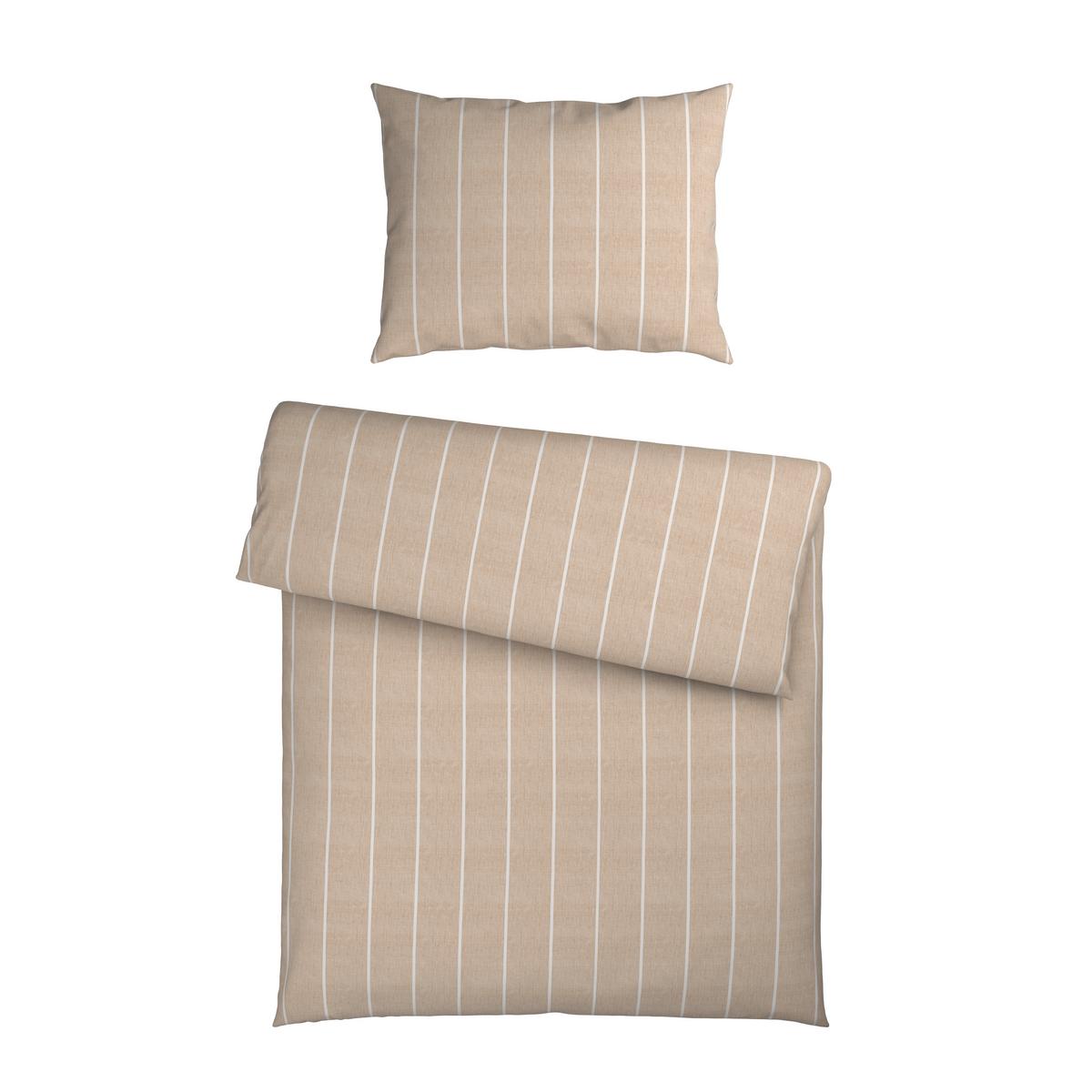 BETTWÄSCHESET TYLINE - Beige, Textil (210/160/0,1cm) - Mömax