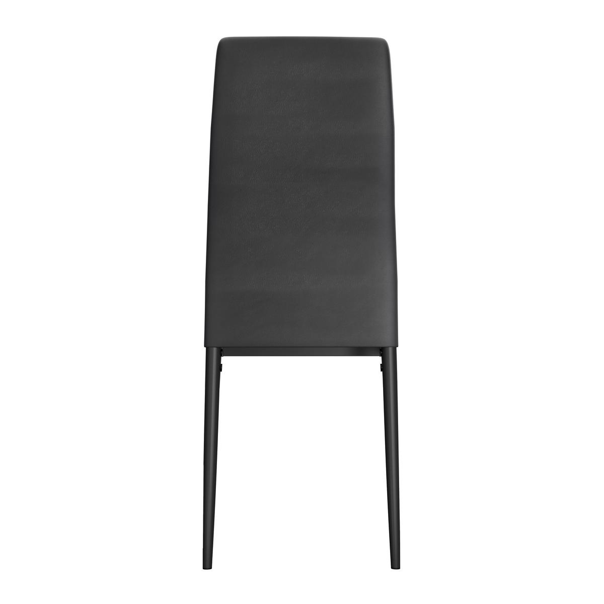 Stol Franzi, Črna, Videz Usnja - črna, Konvencionalno, kovina/tekstil (42/95/51cm) - Mömax