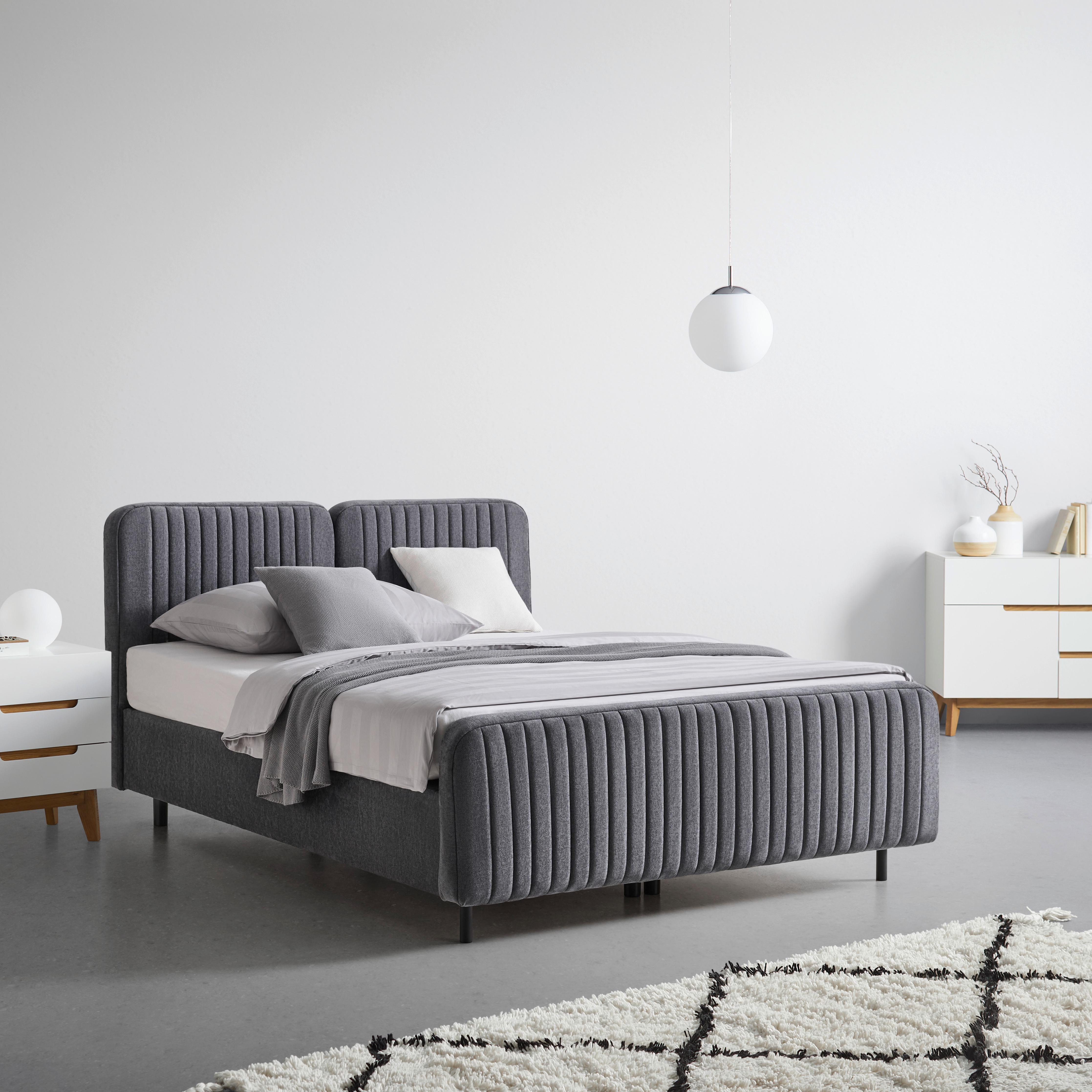Boxbett Livetto Anthrazit ca. 160x200cm - Anthrazit/Schwarz, KONVENTIONELL, Holz/Holzwerkstoff (160/200cm) - Mömax