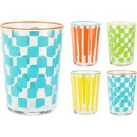 Pohár Summer Colours - sárga/narancs, Üveg (8,8/12cm)