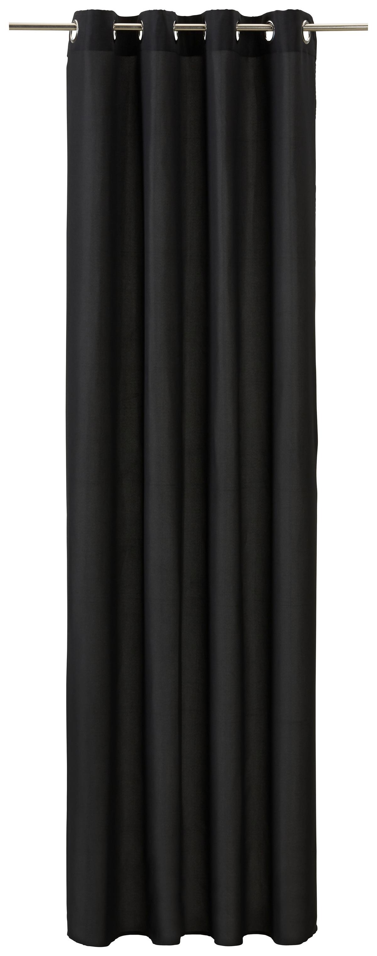 Ösenschal Abby in Schwarz ca. 140x235cm - Schwarz, KONVENTIONELL, Textil (140/235cm) - Modern Living