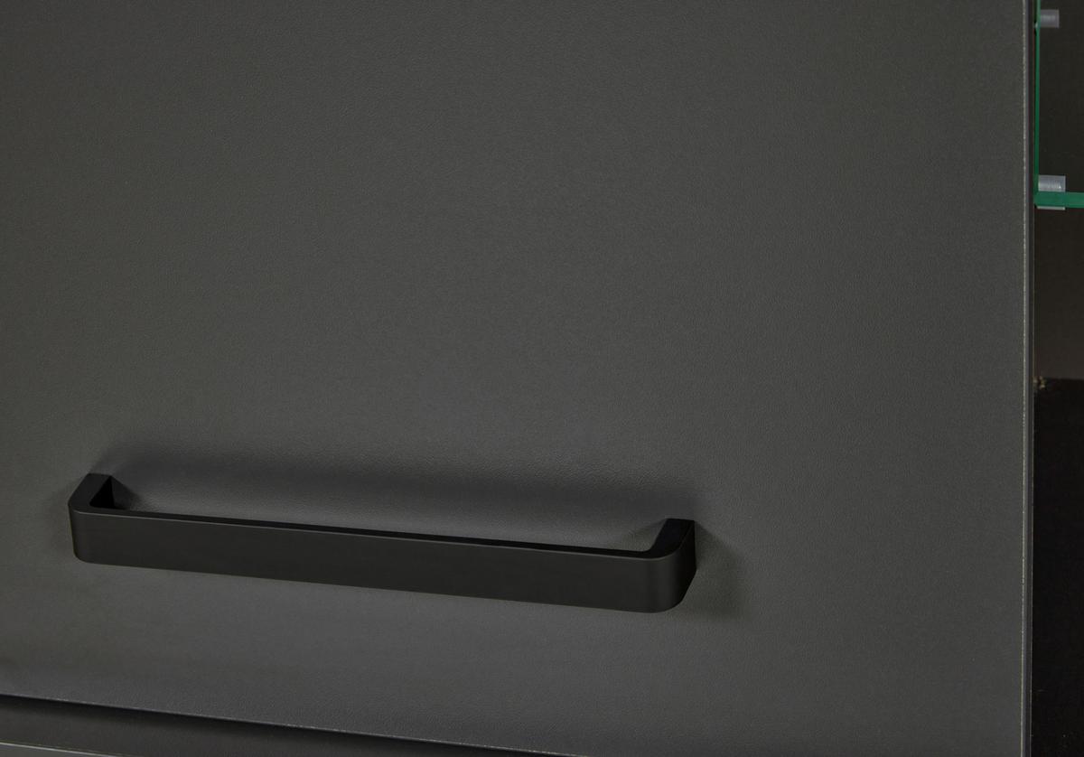 Hängeschrank Venet, Anthrazit/Artisan Eiche - Anthrazit/Schwarz, ROMANTIK / LANDHAUS, Glas/Holzwerkstoff (130,3/57,5/33cm) - Mömax