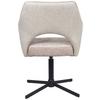 STOL MED ARMSTÖD VALLETTA - svart/cremefärgad, Klassisk, metall/textil (64/85/61cm) - Premium Living