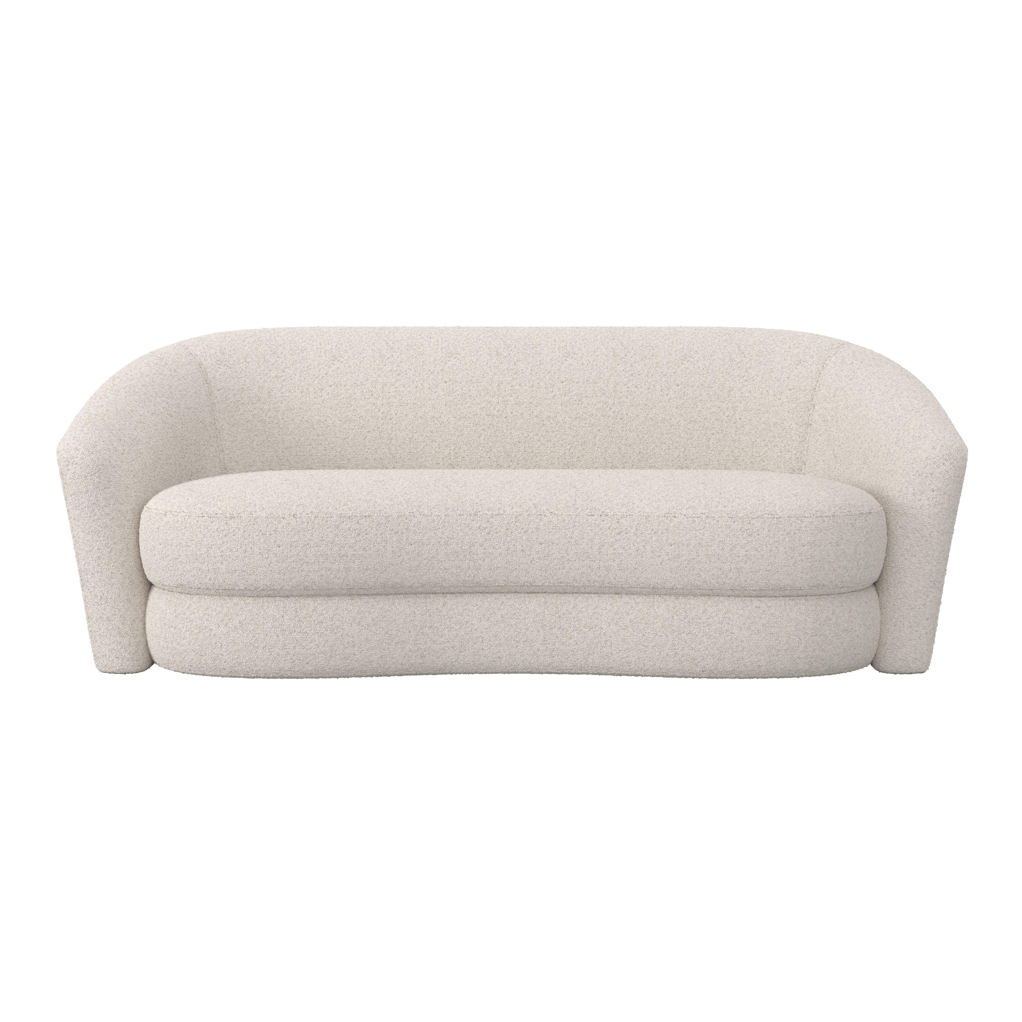SOFFA ISABEL - svart/cremefärgad, Modern, trä/textil (197/72/86cm) - Bessagi Home