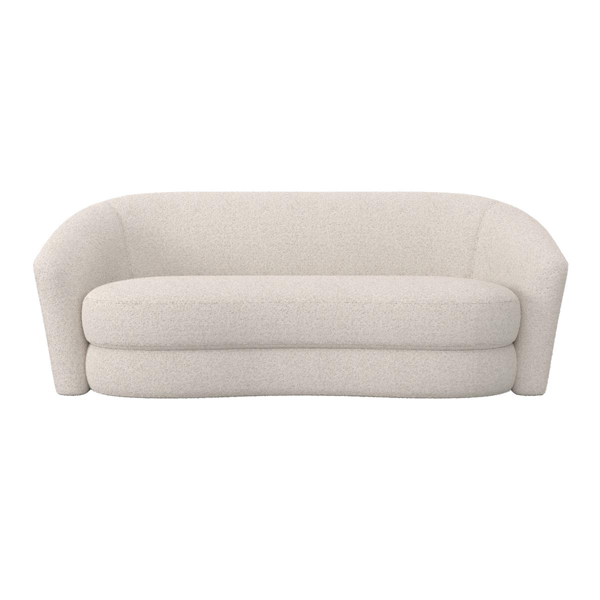 Sofa Isabel Creme Webstoff - Creme/Schwarz, MODERN, Holz/Kunststoff (197/72/86cm) - Bessagi Home