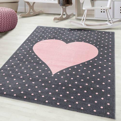 Kinderteppich Bambi Pink ca. 140x200cm - Pink, Trend, Textil (140/200cm) - Ben'n'jen