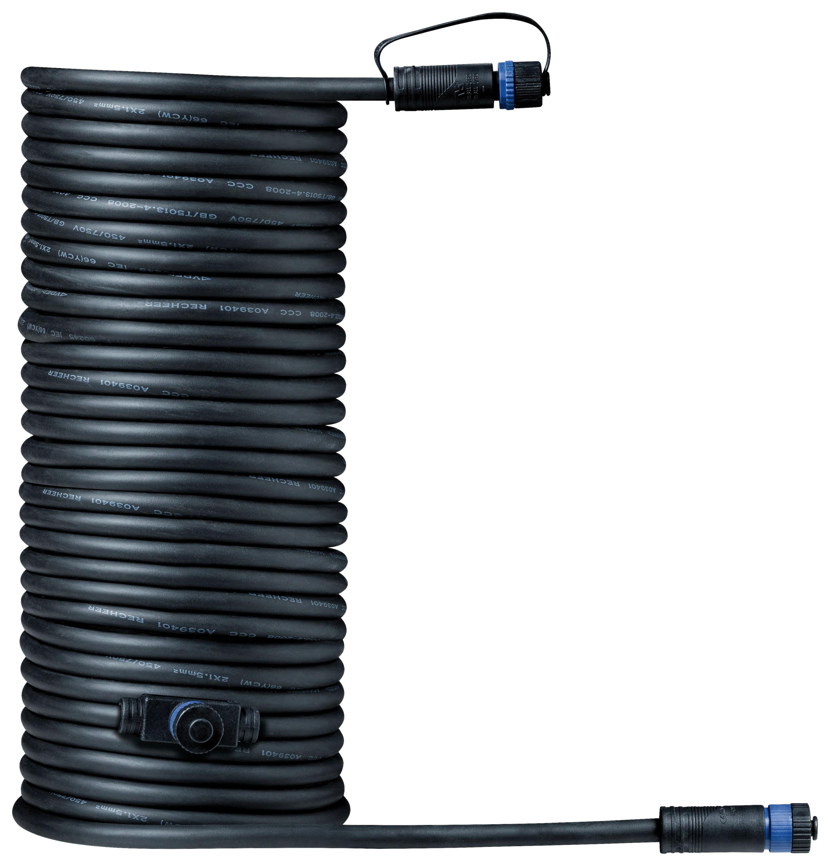 Verlängerungskabel Plug&Shine in Schwarz ca. 1m - Schwarz, Basics, Kunststoff (1000cm) - Paulmann