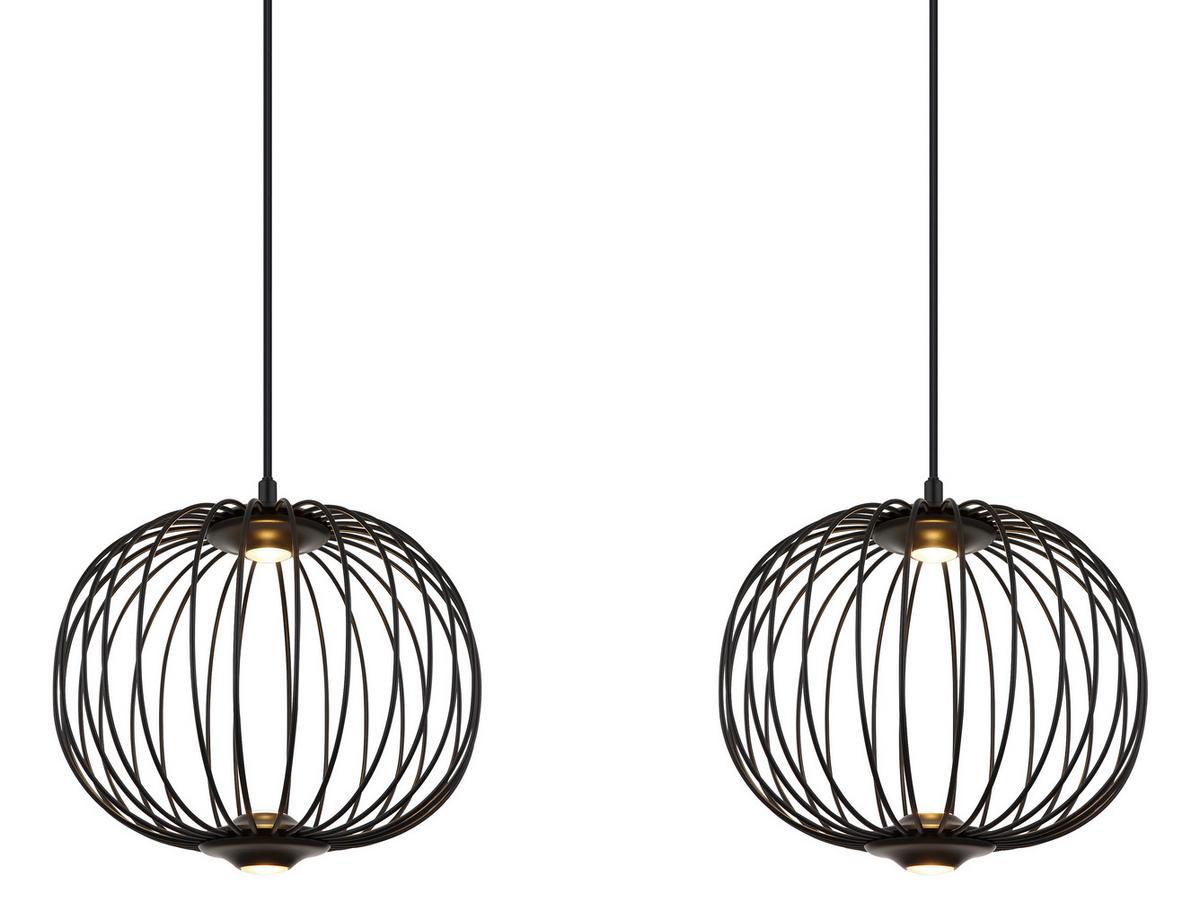 LED-Hängeleuchte Galway Schwarz max. 43 Watt - Schwarz, Basics, Kunststoff/Metall (126/30/150cm) - Globo