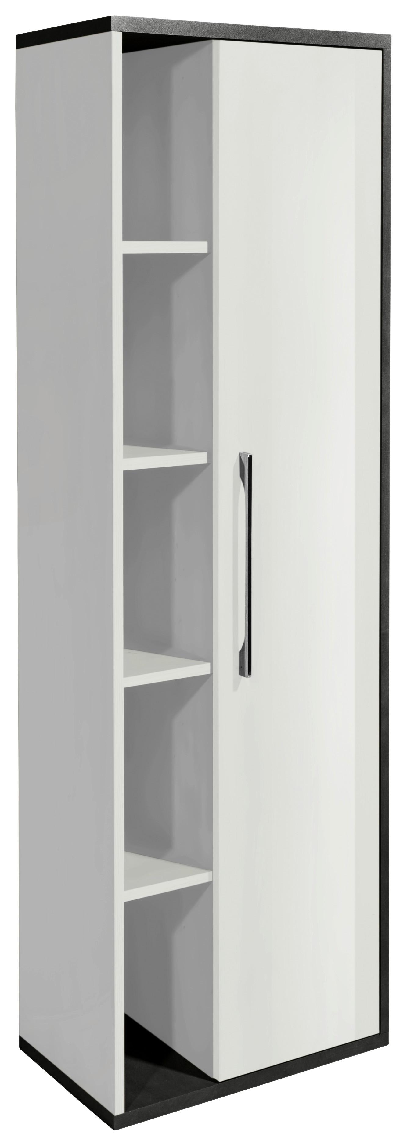 Hängeelement in Anthrazit/Weiß - Weiß Hochglanz/Anthrazit, MODERN, Holzwerkstoff/Kunststoff (50/160/31cm) - Mömax