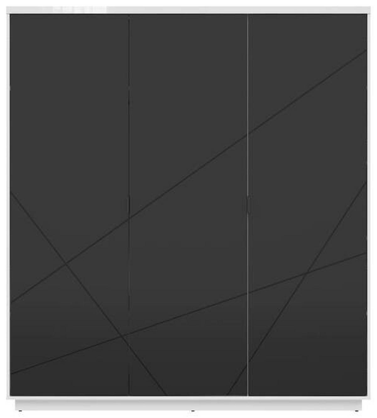 Ormar S Klasičnim Vratima Forn - bijela/bijela visoki sjaj, Moderno, drvni materijal/metal (180/200,5/56,5cm) - Modern Living