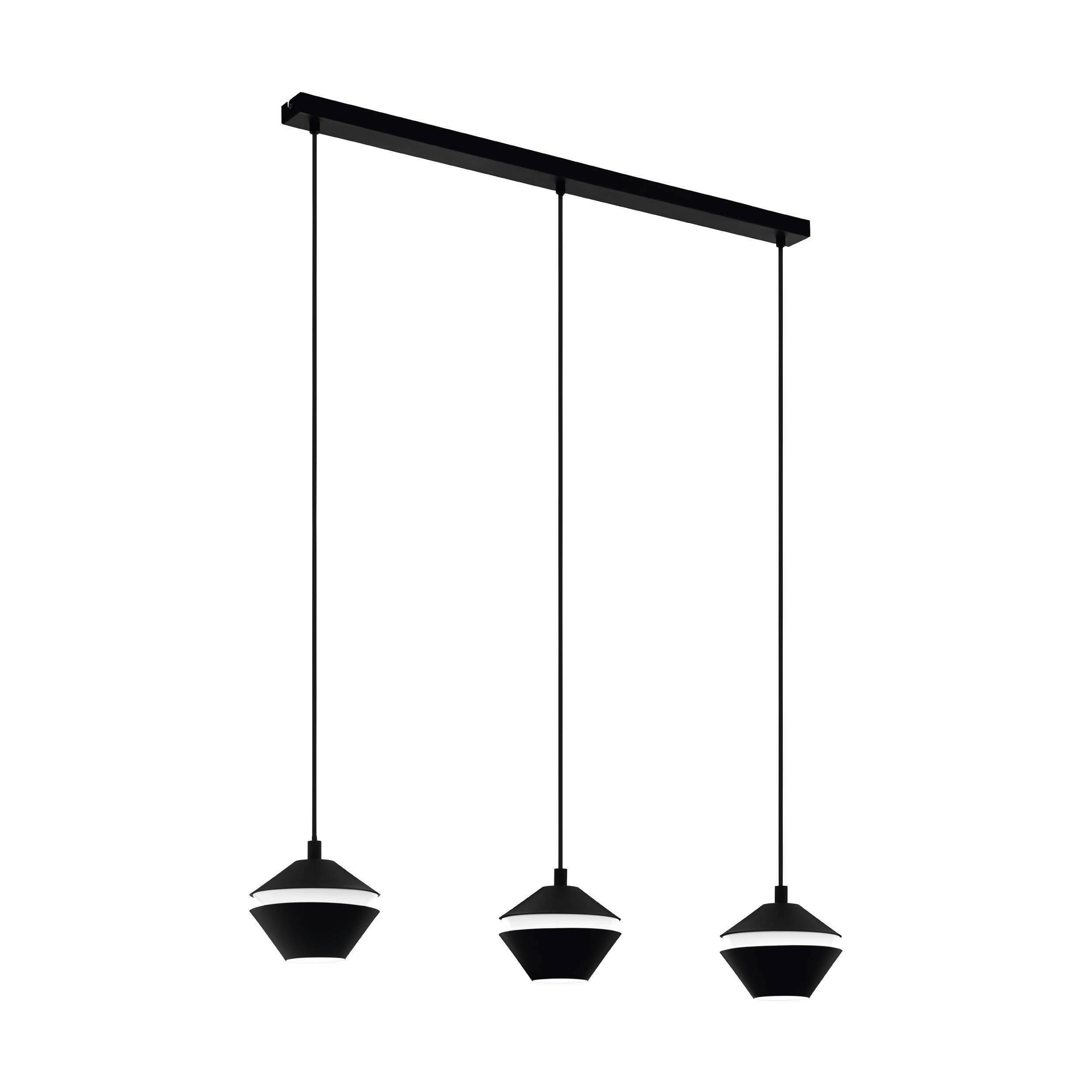 Led-hängeleuchte 98682* Perpigo - Weiss/Schwarz, Design, Kunststoff/Metall (86,5/16,5/110cm) - Eglo