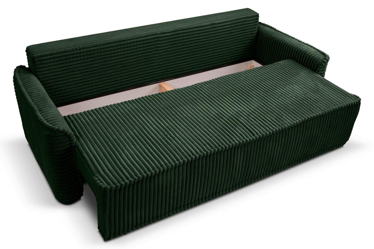 Schlafsofa Grubs Smaragdgrün - Smaragdgrün/Schwarz, Basics, Holz/Kunststoff (225/96/93cm) - MID.YOU