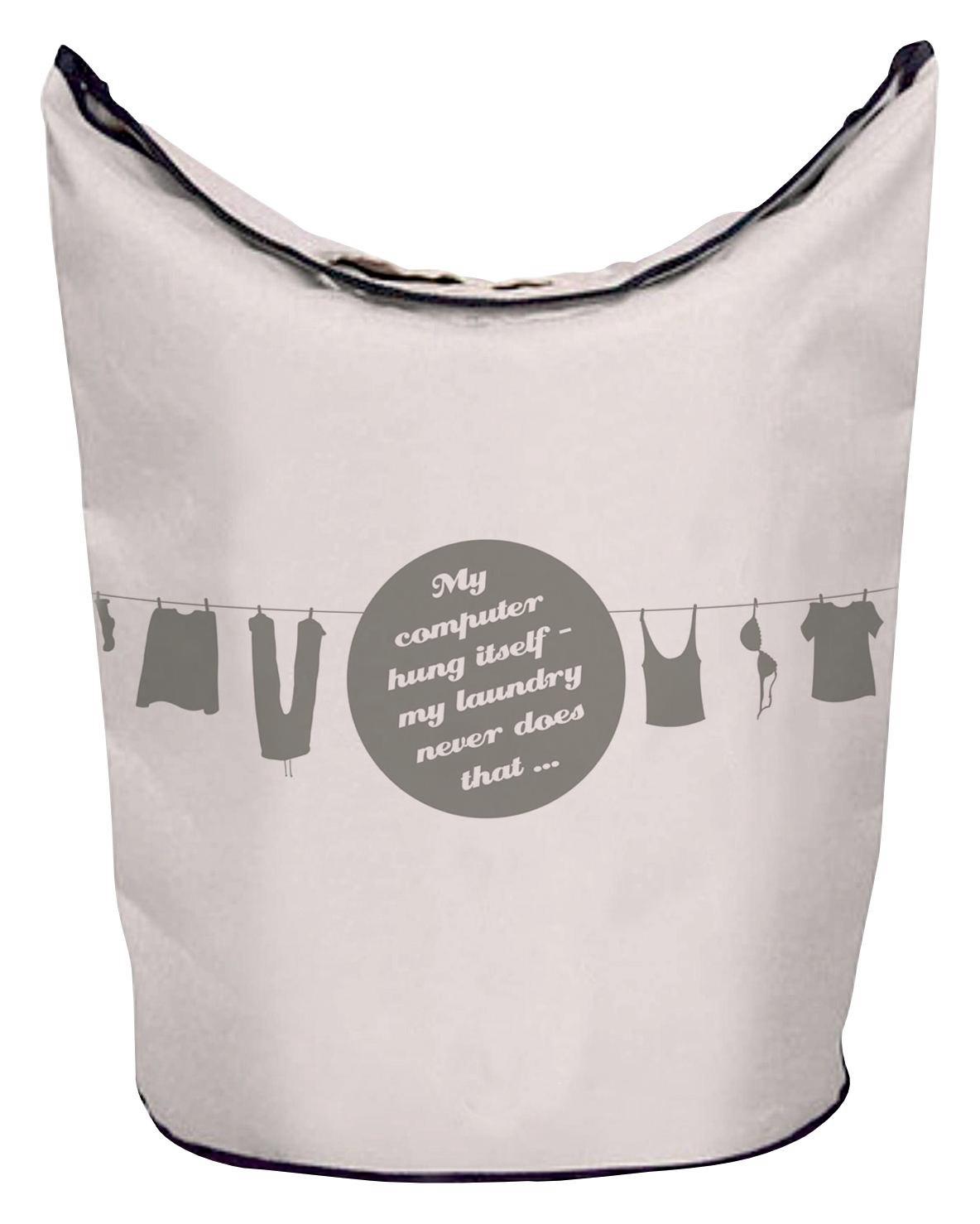 Wäschetonne Delia Grau/Weiß - Weiß/Grau, Kunststoff (70/57/26cm) - Mömax modern living