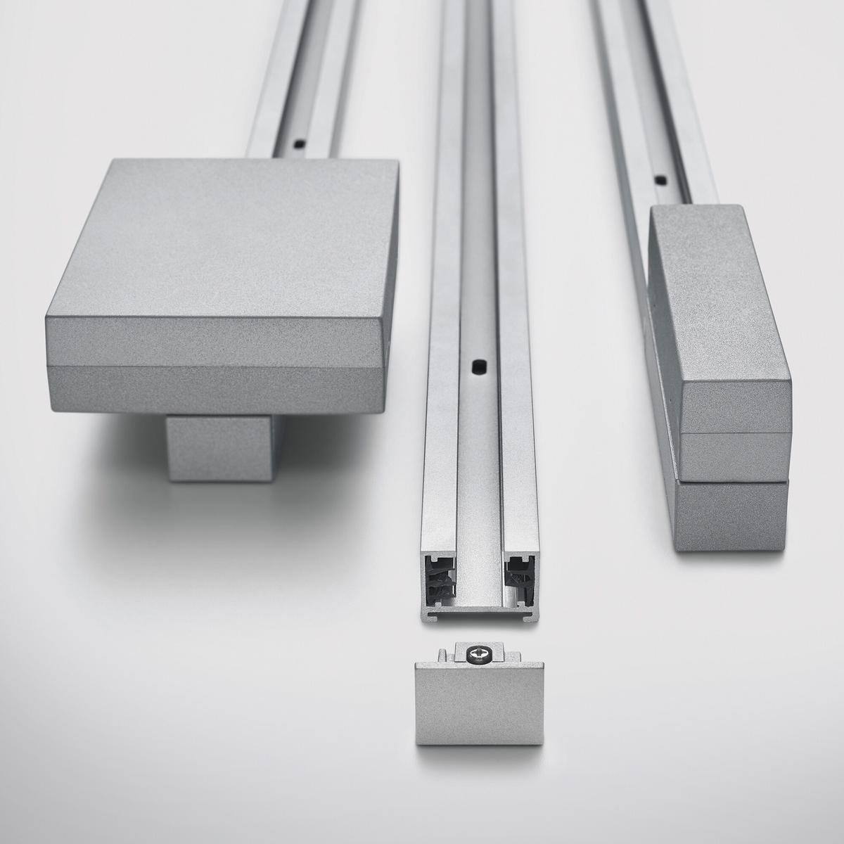 Schienensystem Duoline Track Titanfarben max. 2x600 Watt - Titanfarben, Design, Metall (50/3/2cm) - Trio Leuchten