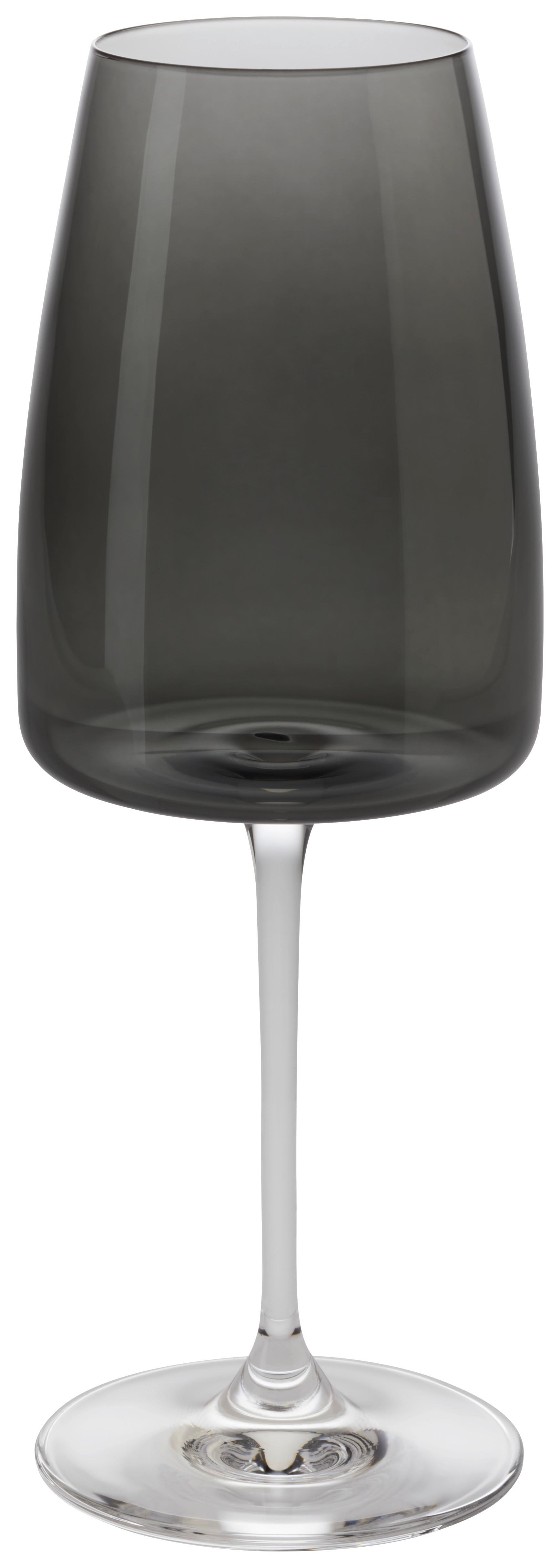 Weißweinglas Nicki ca. 420ml - Schwarz, Modern, Glas (7,9/22cm) - Premium Living