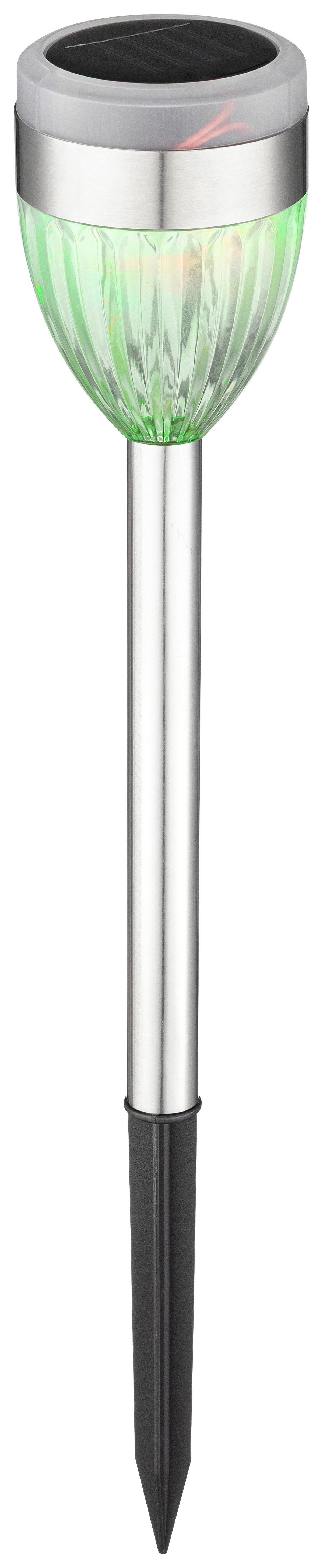 Svjetiljka Solarna Sechser Ø/v: 6x36,5cm - boje oplemenjenog čelika, Romantično / ladanjski, metal/plastika (6/36,5cm) - Mömax