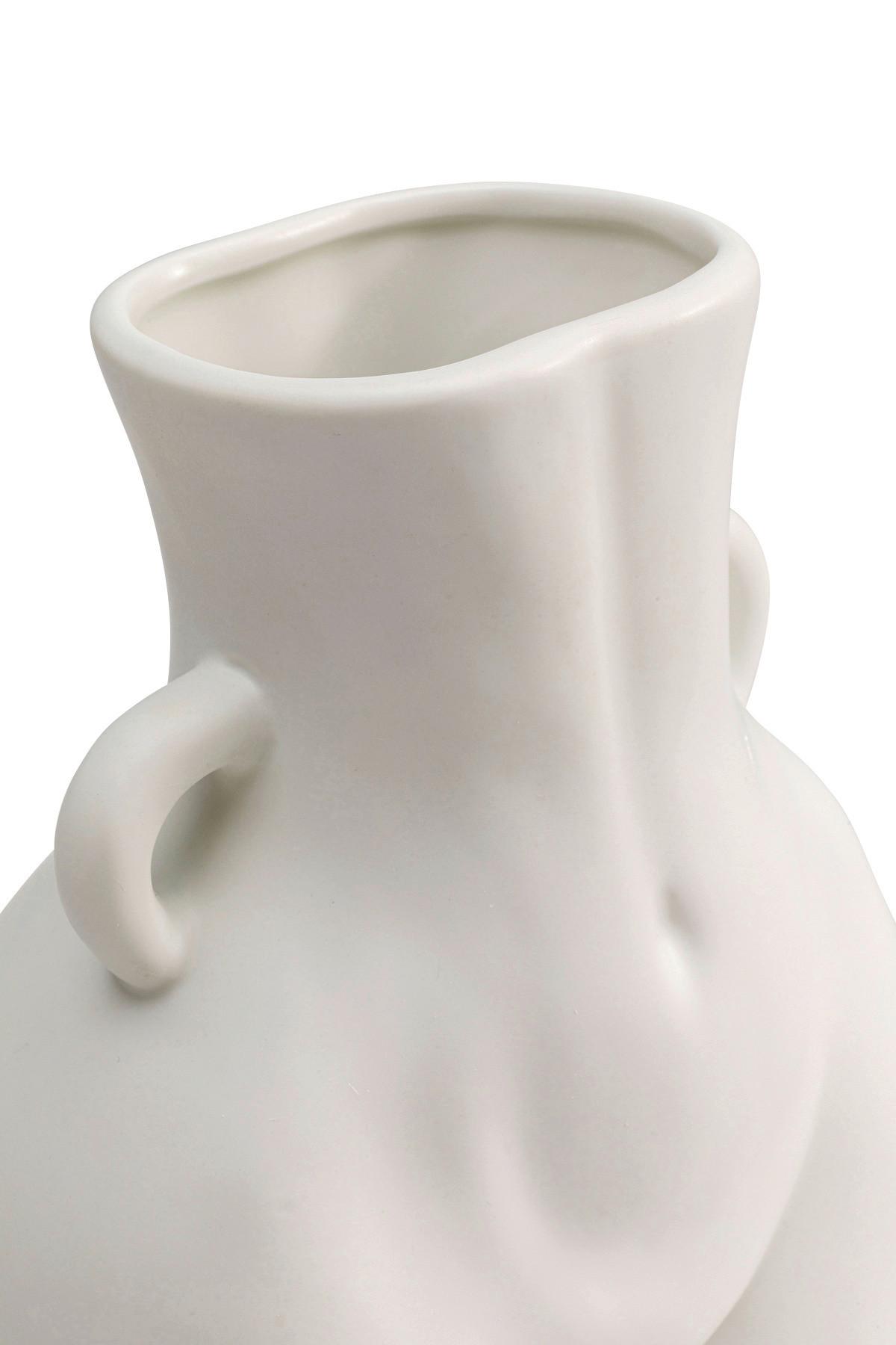 WAZON DONNA BIAŁY - biały, Design, ceramika (16/21/12cm) - Kare-Design