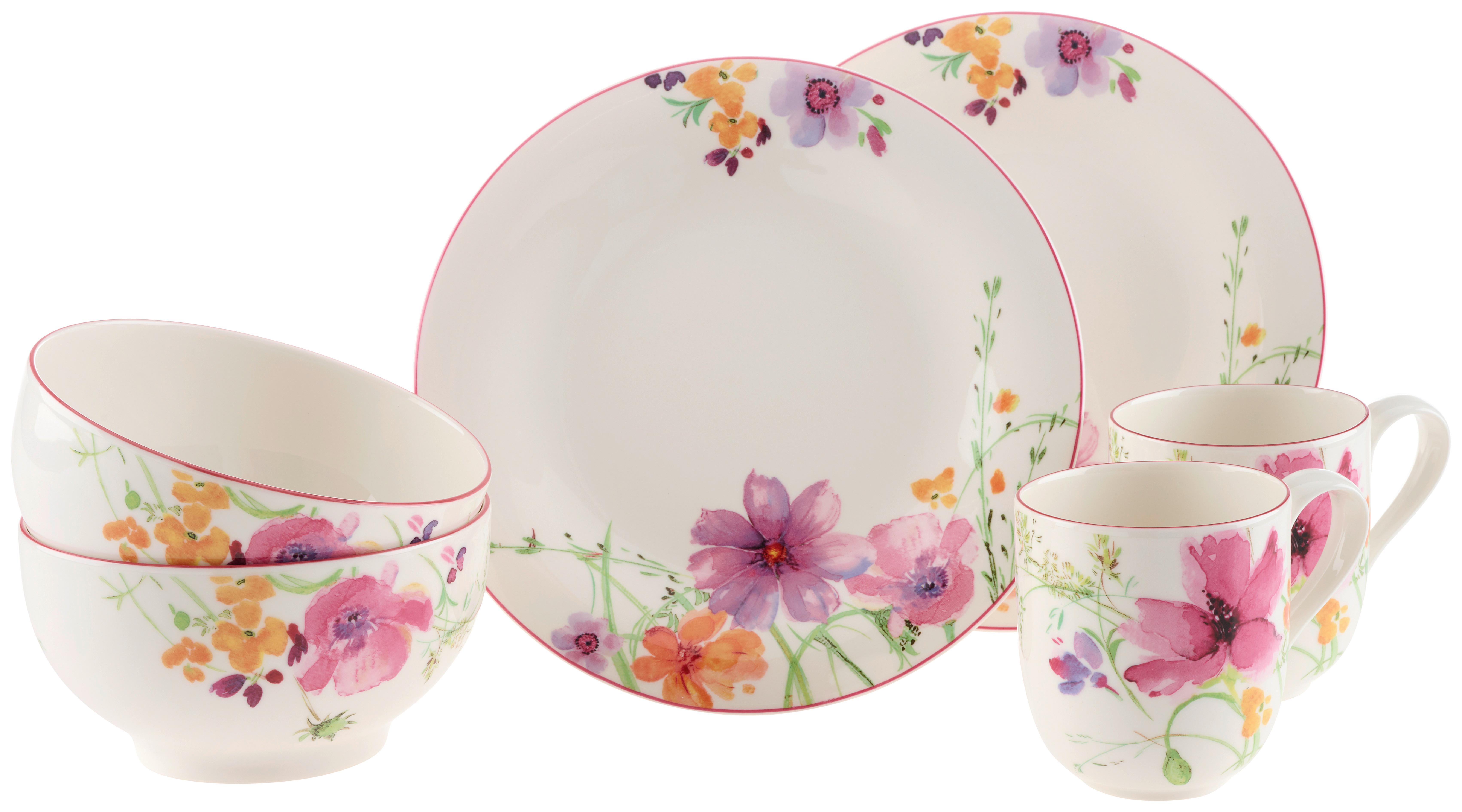 SERWIS ŚNIADANIOWY MARIEFLEUR BASIC VILLEROY&BOCH - różnokolorowy, Konventionell, ceramika - Villeroy & Boch