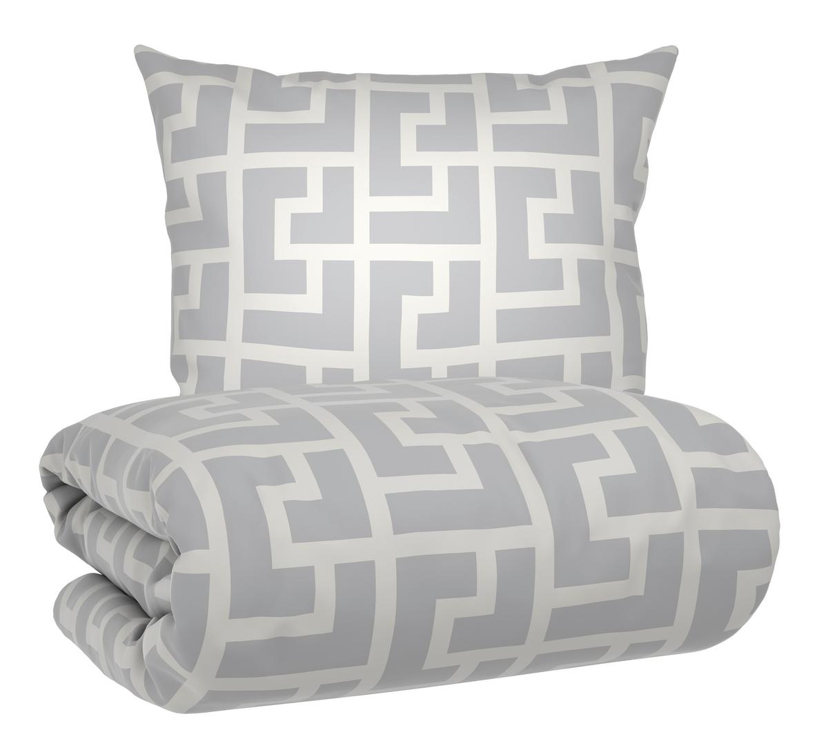 Bettwäsche Mäander Naturfarben ca. 135x200cm - Naturfarben, ROMANTIK / LANDHAUS, Textil (135/200cm) - Mömax