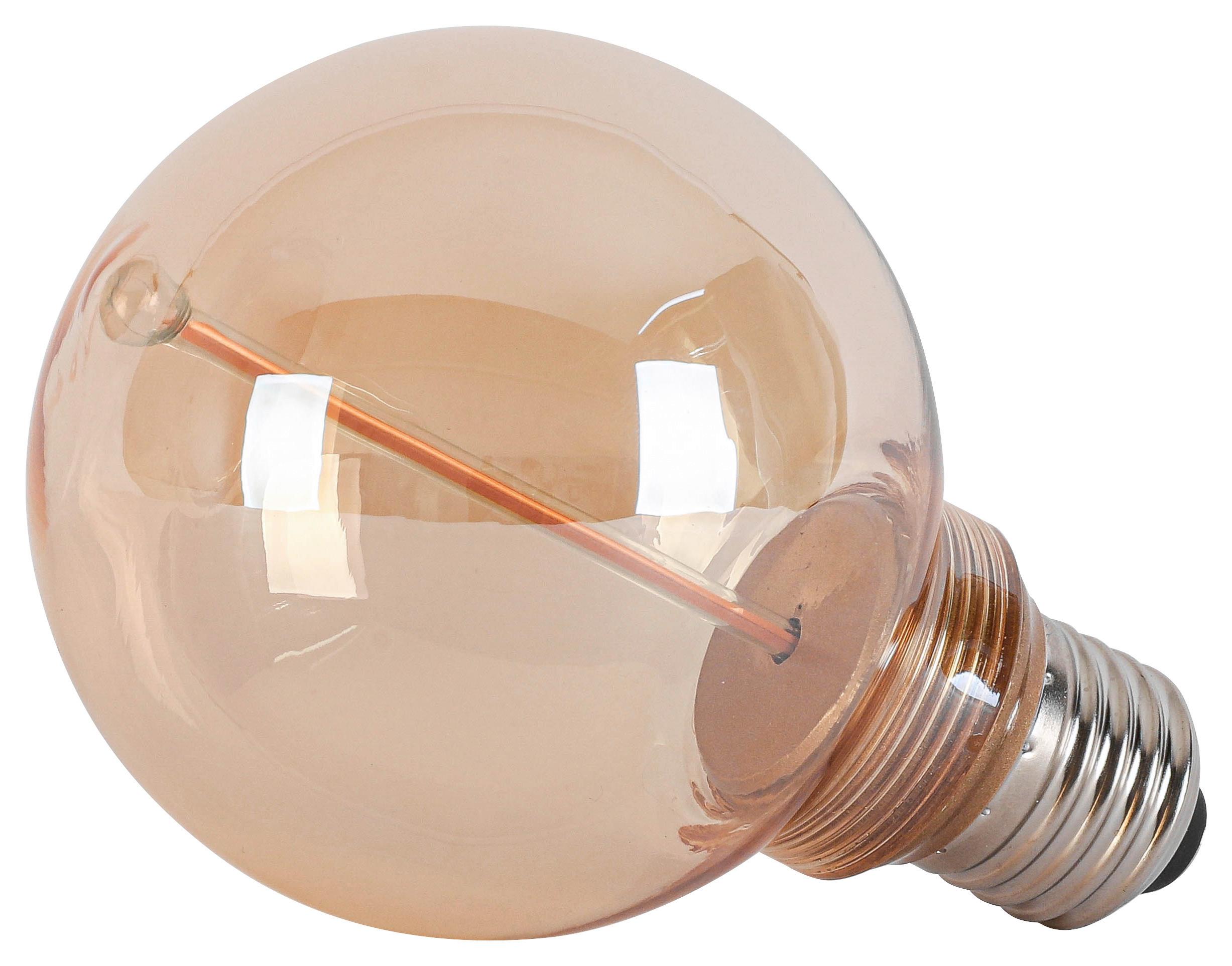 LED-LJUSKÄLLA C82218MM - bärnstensfärgad, Klassisk, metall/glas (8/12,2cm) - Mömax