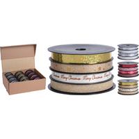 Rolă panglică decorativă 4/1 cca. 16 m Glitzy - multicolor, Basics, plastic (8,7/4,8cm)