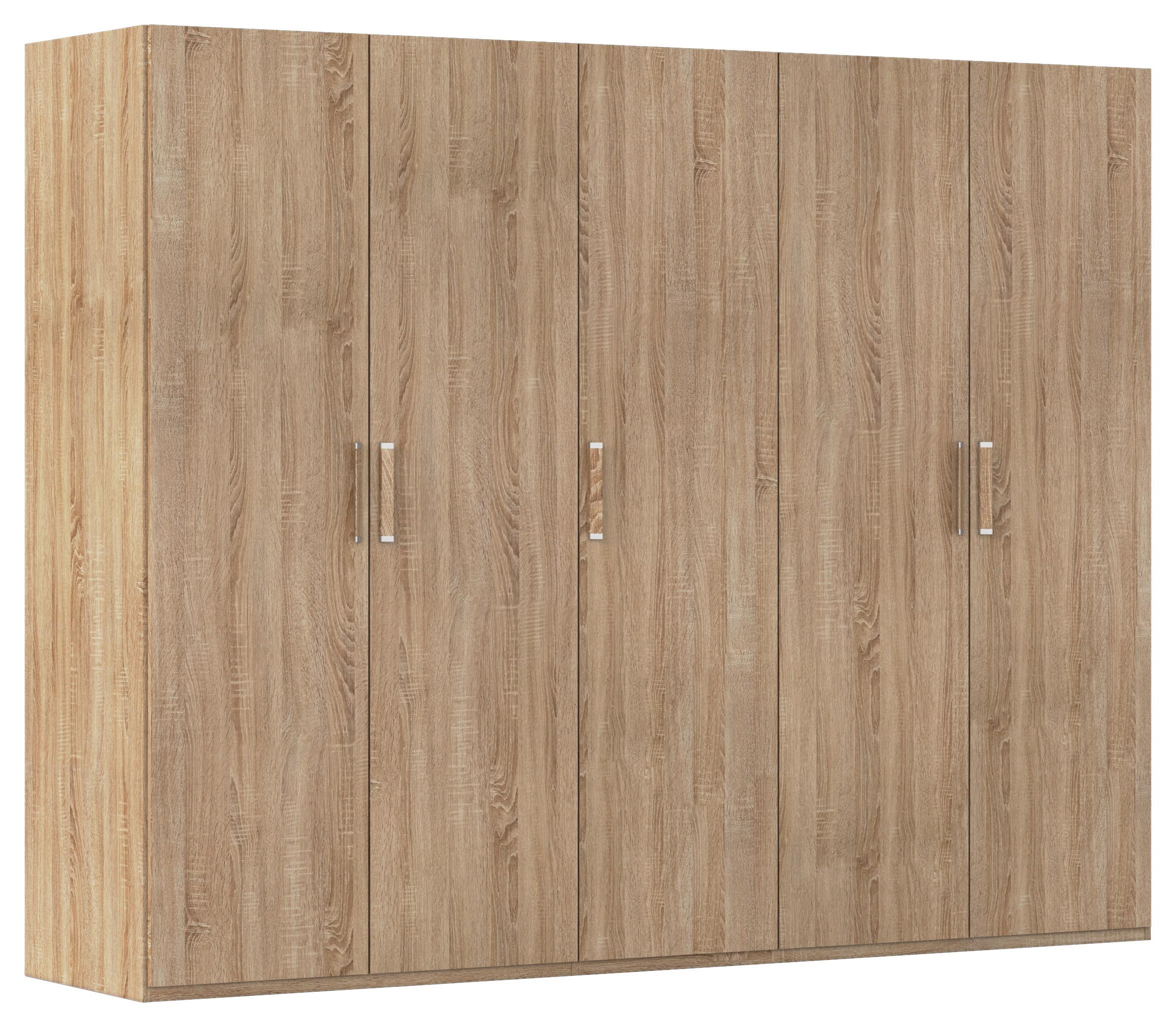 Omara S Klasičnimi Vrati Evelyn, Barva Hrasta - srebrne barve/hrast sonoma, Design, umetna masa/leseni material (251/197/60cm) - Novel