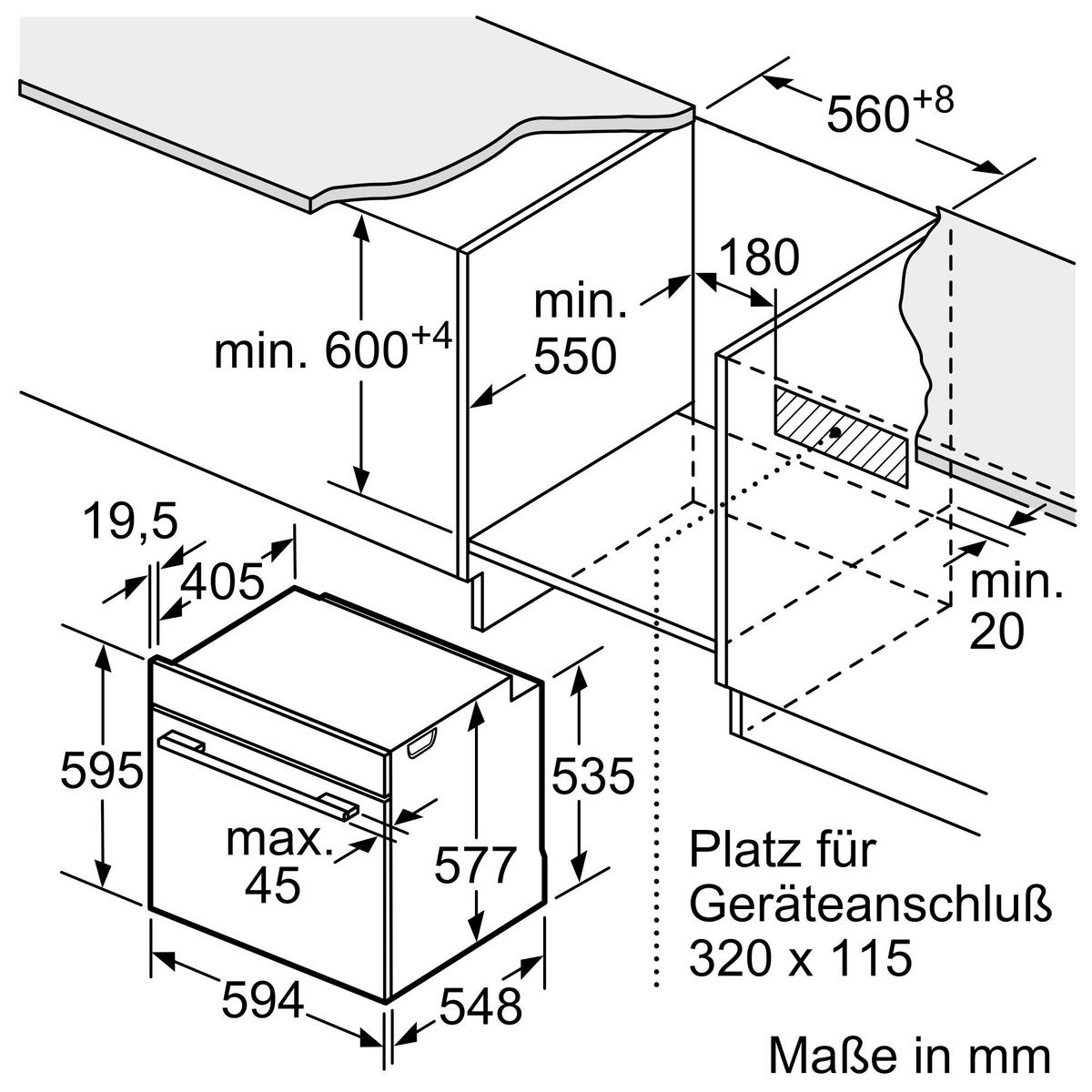 Einbaubackofen HB772G1B1 - Edelstahlfarben/Schwarz, Glas/Metall (59,4/59,5/54,8cm) - Siemens