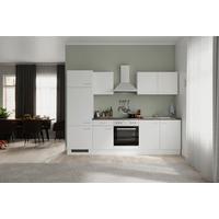 Kuhinjski Blok Z Aparati Lucca, Bela - bela/barve aluminija, Moderno, umetna masa/leseni material (270cm) - FlexWell