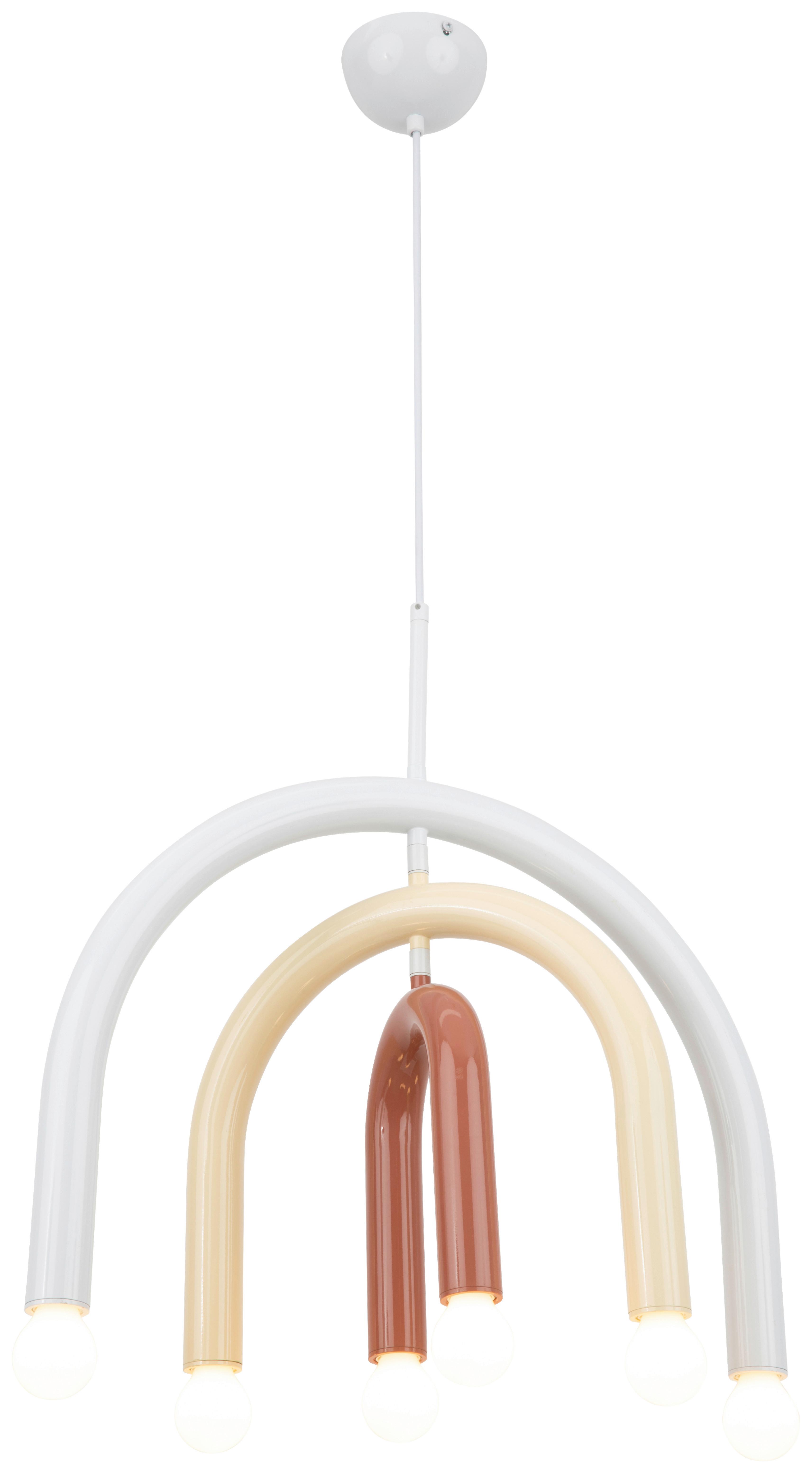 LAMPA WISZĄCA KEKE - czerwony/kremowy, Design, metal (45/35/120cm) - Collett's Monde
