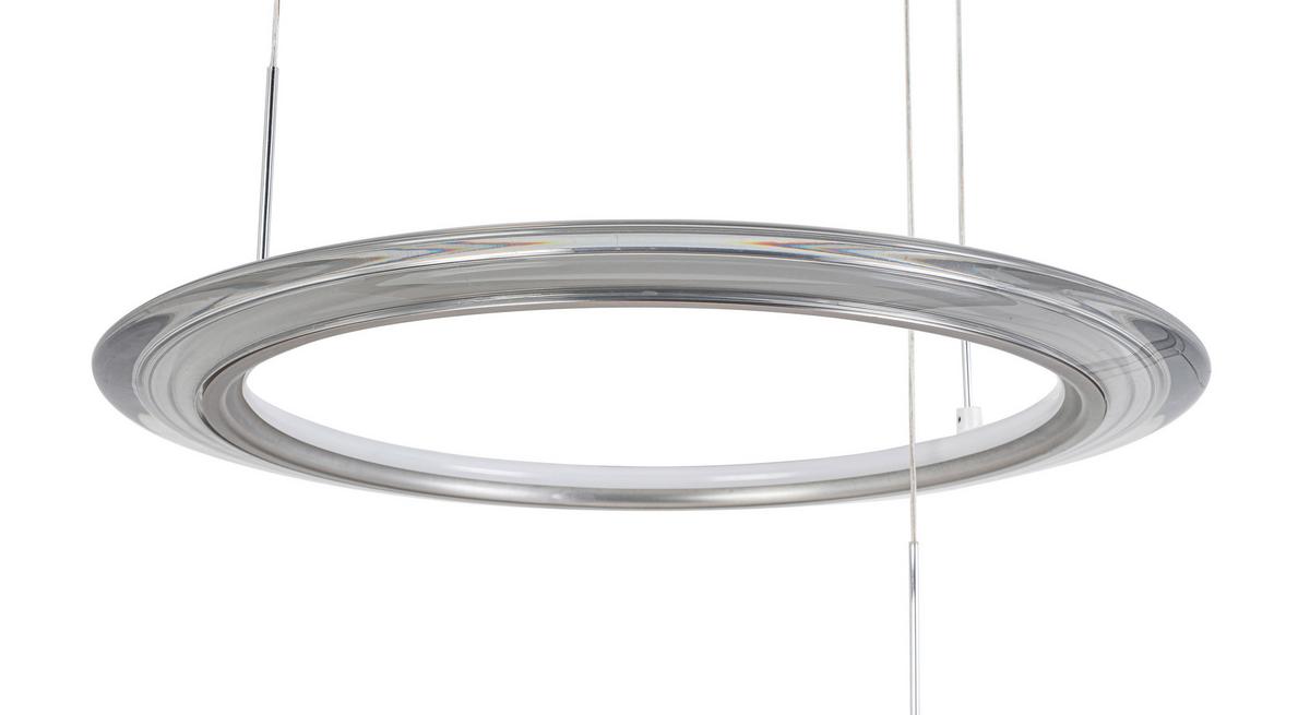 LAMPA WISZĄCA LED LAKEWOOD *DK* - szampanowy/przezroczysty, Design, tworzywo sztuczne/metal (82/55/150cm) - Dieter Knoll