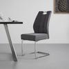 SVIKTSTOL LEA - kromfärg/grå, Modern, metall/textil (44/97/59cm) - Mömax