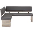 Eckbank in Anthrazit/Eichefarben - Eichefarben/Anthrazit, MODERN, Holzwerkstoff/Textil (140/89,9/180cm) - MÖMAX modern living