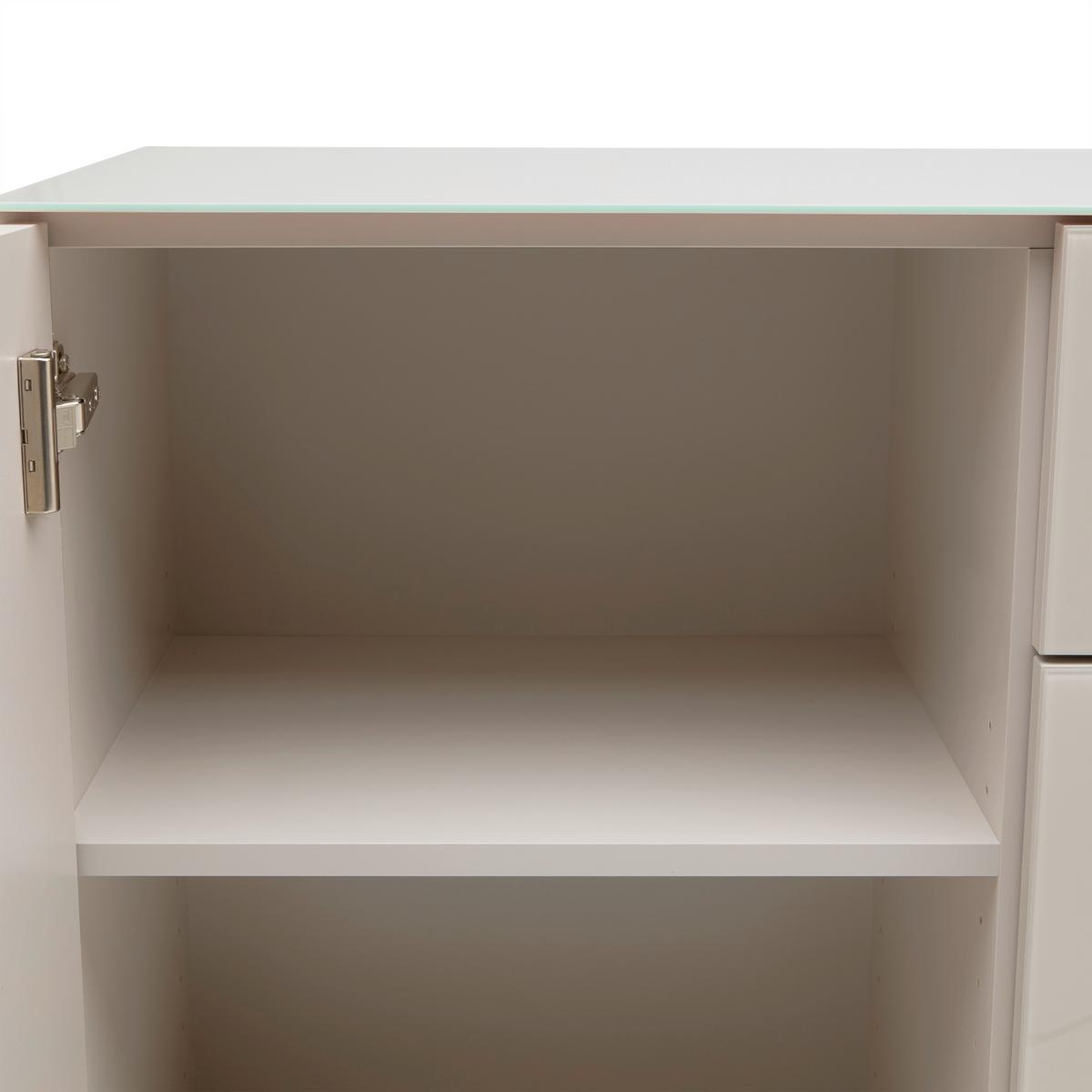 Sideboard Siena Kaschmirfarben - Chromfarben/Kaschmir, MODERN, Glas/Holzwerkstoff (226/99/40cm) - Mömax