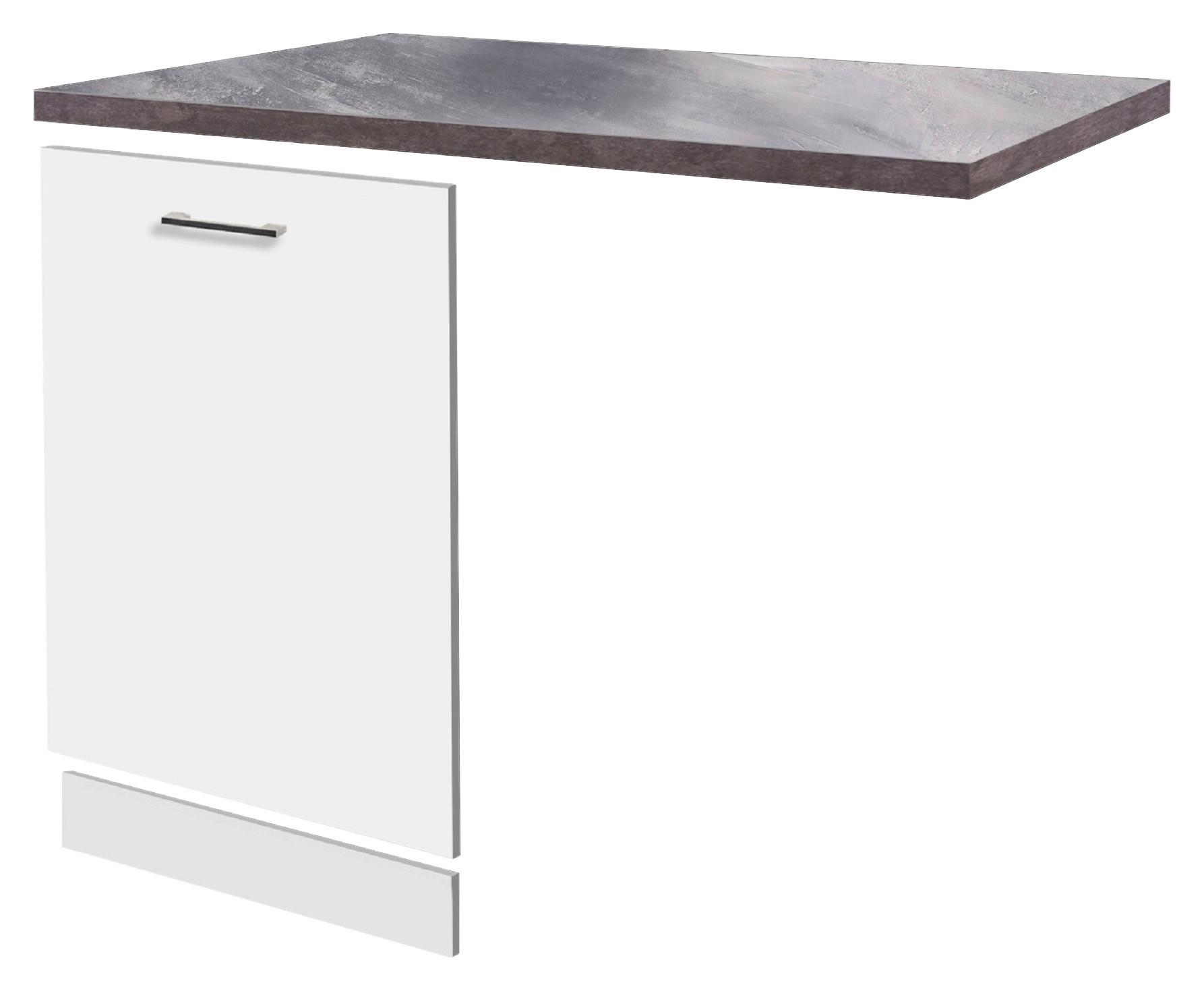 Letvica Pomivalnega Stroja Lucca, Bela, Rjava - bela/sivorjava, Konvencionalno, leseni material (110/85/60cm) - FlexWell