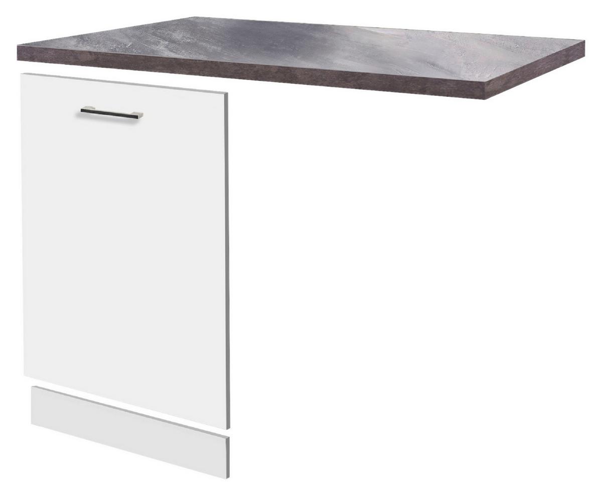 Letvica Pomivalnega Stroja Lucca, Bela, Rjava - bela/sivorjava, Konvencionalno, leseni material (110/85/60cm) - FlexWell