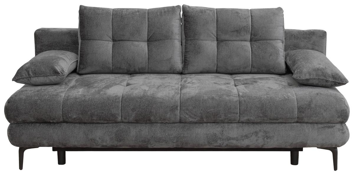 Trosjed Perla - boje grafita/crna, Konvencionalno, tekstil/metal (203/94/96cm) - Modern Living