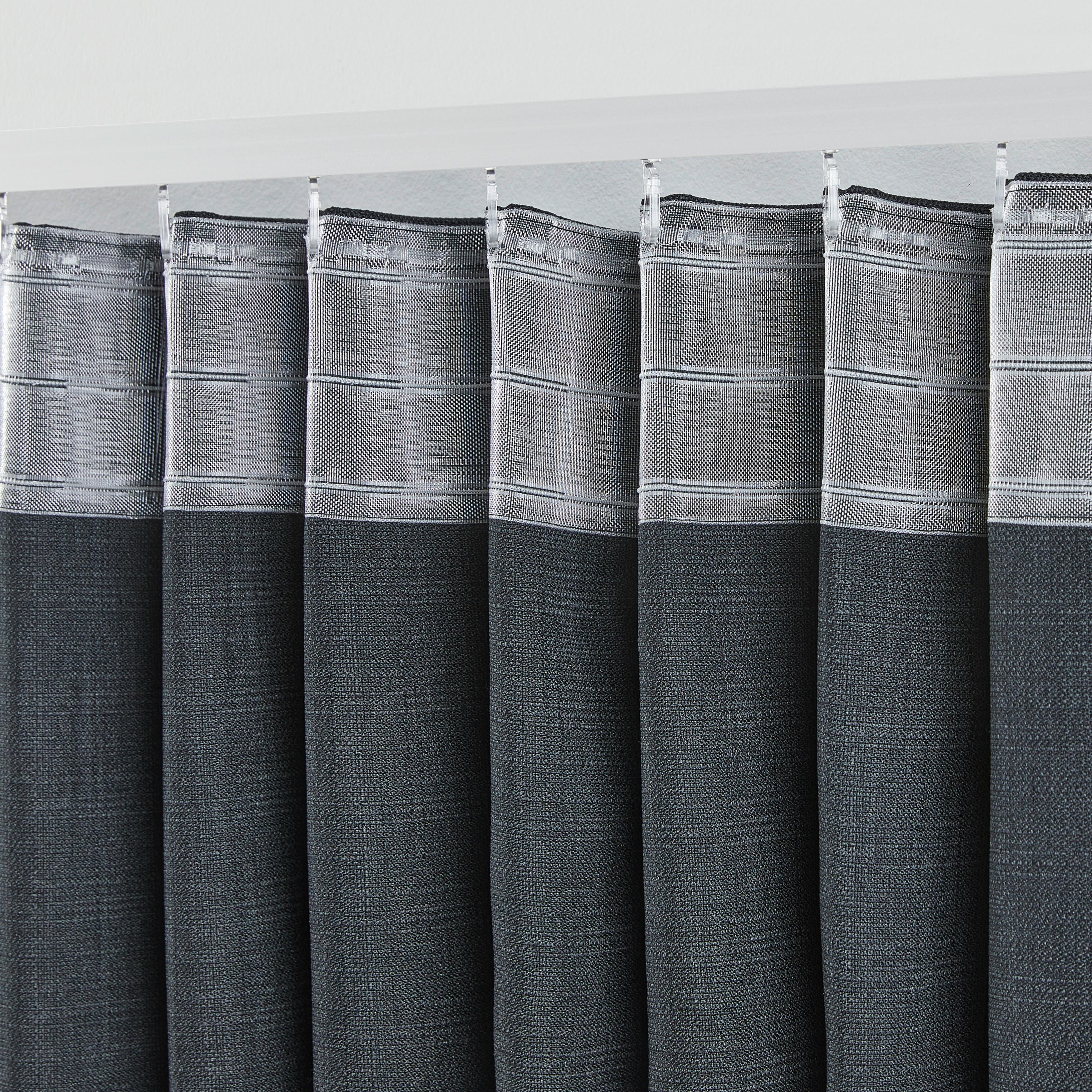 GARDINLÄNGD LEO -AKT- -EXT- - svart, textil (135/255cm) - Premium Living