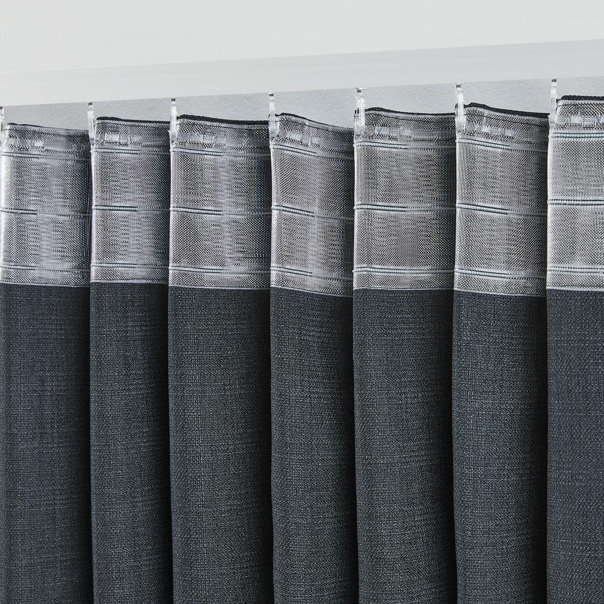 Fertigvorhang Leo Schwarz 135x255cm - Schwarz, Textil (135/255cm) - Premium Living