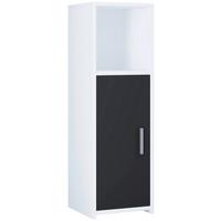 Srednje Visoka Omara Zalo L, Bela, Črna - črna/bela, Moderno, leseni material (30/95,3/30cm) - MID.YOU