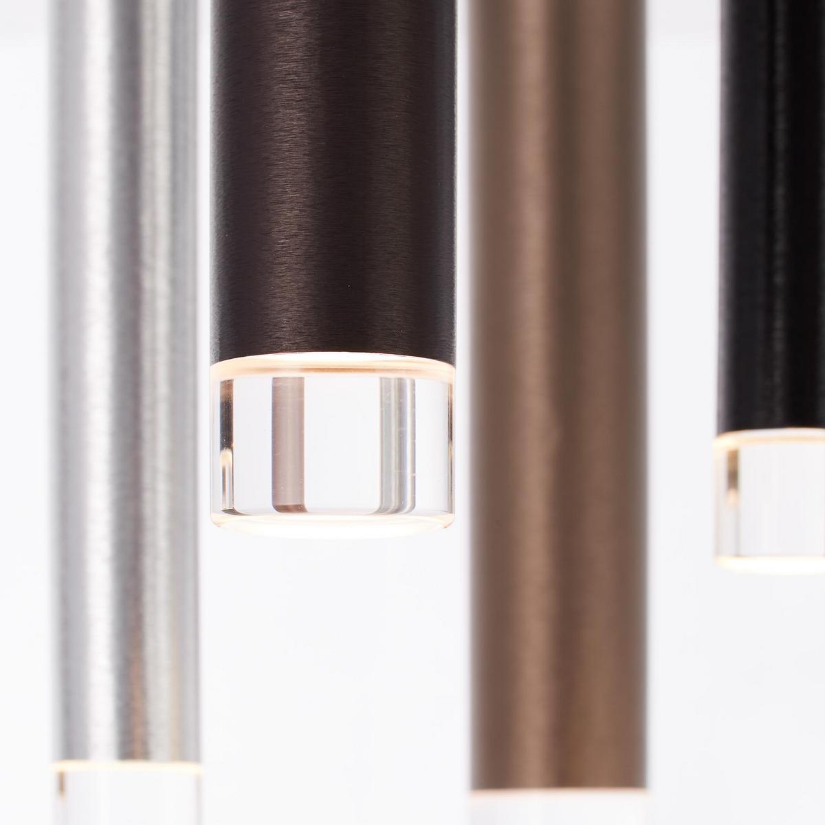 LAMPA SUFITOWA LED G93765/20 CEMBALO - czarny/kolor aluminiowy, Trend, tworzywo sztuczne/metal (30/21,5cm)