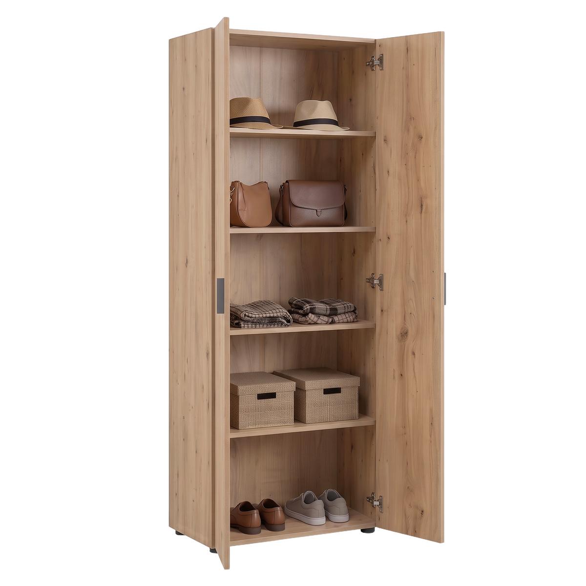 Ormar Charlie - hrast artisan, Konvencionalno, pločasti materijal/plastika (60/180/33,6cm) - Modern Living